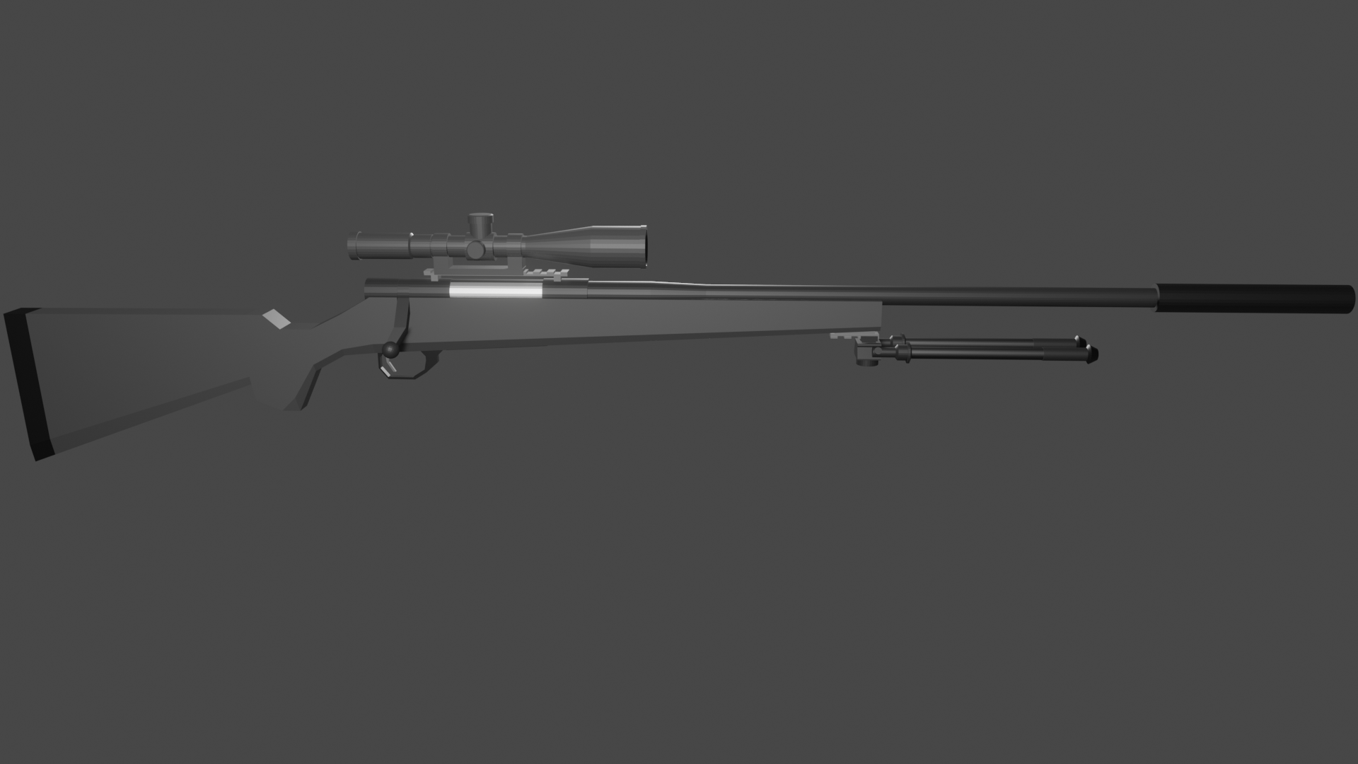 Low Poly R700 Sniper Rifle preview image 2